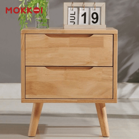 ตู้ข้างเตียงไม้ยางพารา 2 ลิ้นชัก MOKKOI HOME รุ่น SOMA-02 สีไม้ธรรมชาติ_7